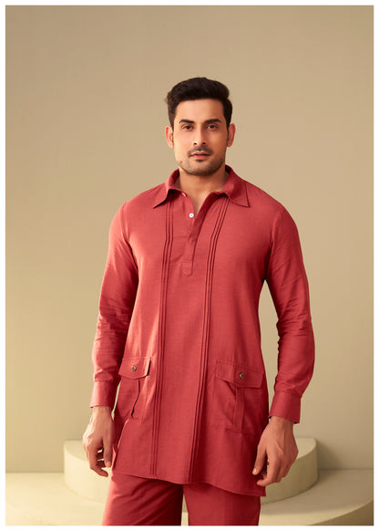 Rust Co-Ord Set for Men Full Length – Bold Ethnic Ethnoir India